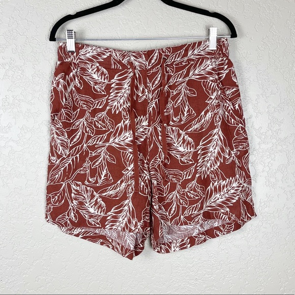 cathy Pants - Cathy linen blend floral high waisted shorts